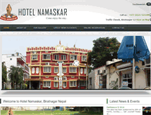 Tablet Screenshot of hotelnamaskar.com.np